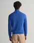 Gant Uni Color Structured Organic Cotton Half Zip Pullover Rich Blue