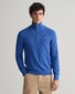 Gant Uni Color Structured Organic Cotton Half Zip Pullover Rich Blue