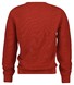 Gant Uni Color Subtle Check Pattern Knit Crew Neck Organic Cotton Pullover Iron Red