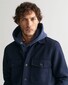 Gant Uni Color Wool Blend Double Chest Pocket Overshirt Avond Blauw