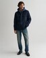 Gant Uni Color Wool Blend Double Chest Pocket Overshirt Evening Blue