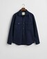 Gant Uni Color Wool Blend Double Chest Pocket Overshirt Evening Blue