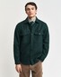 Gant Uni Color Wool Blend Double Chest Pocket Overshirt Tartan Green