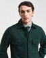 Gant Uni Color Wool Blend Double Chest Pocket Overshirt Tartan Green