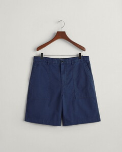 Gant Uni Cotton Linen Blend Bermuda Marine