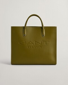 Gant Uni Logo Leather Bag Warm Surplus Green
