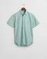 Gant Uni Oxford Button Down Short Sleeve Overhemd Diep Groen