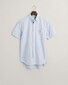 Gant Uni Oxford Button Down Short Sleeve Shirt Light Blue