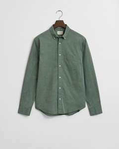 Gant Uni Poplin Button Down Overhemd Forest Green