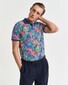 Gant Vibrant Floral Tropical Pattern Polo Deep Cobalt