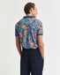 Gant Vibrant Floral Tropical Pattern Polo Deep Cobalt