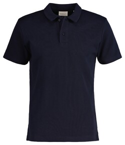 Gant Waffle Texture Short Sleeve Piqué Polo Avond Blauw