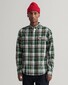 Gant Washed Check Button Down Overhemd Forest Green