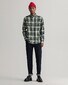 Gant Washed Check Button Down Shirt Forest Green