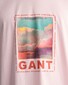 Gant Washed Graphic Pattern Crew Neck T-Shirt California Pink