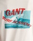 Gant Washed Graphic Surf Academy Crew Neck T-Shirt Eggshell