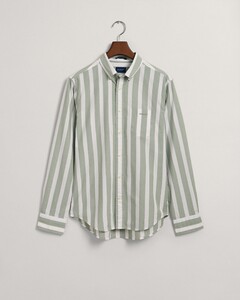 Gant Wide Broadcloth Stripe Button Down Overhemd Kalamata Green