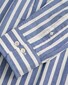 Gant Wide Poplin Stripe Shield Logo Embroidery Shirt College Blue