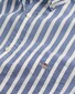 Gant Wide Poplin Stripe Shield Logo Embroidery Shirt College Blue
