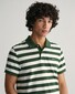 Gant Wide Striped Piqué Poloshirt Pine Green
