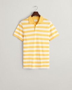 Gant Wide Striped Piqué Poloshirt Smooth Yellow