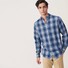 Gant Windblown Flannel Indigo Check Shirt Persian Blue