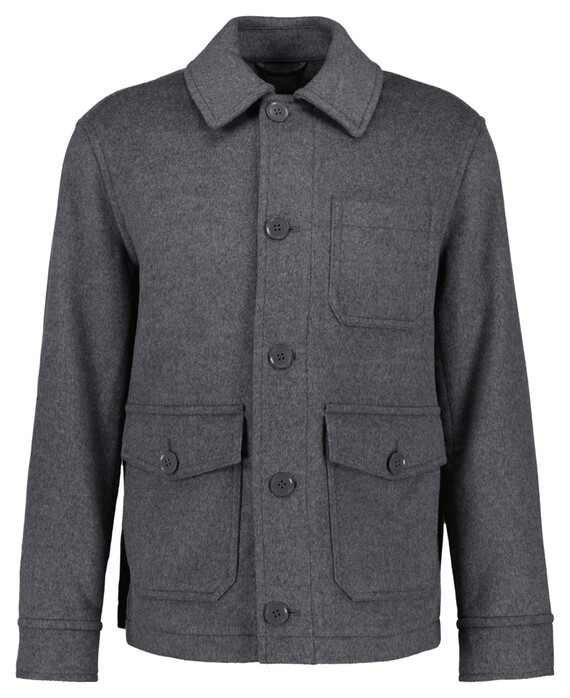 Gant Wool Blend Field Jacket Antraciet