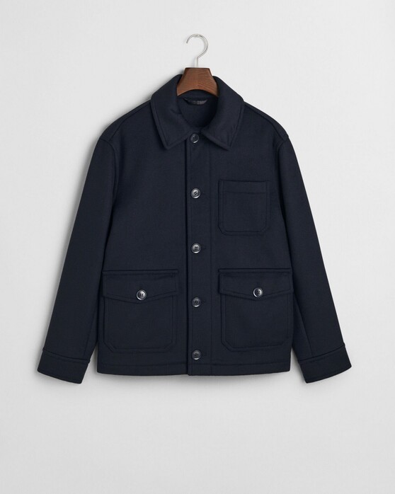 Gant Wool Blend Field Jacket Avond Blauw