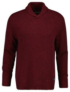 Gant Wool Blend Mouliné Shawl Collar Trui Plumped Red