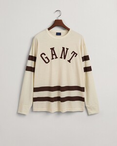 Gant Wool Jersey Long Sleeve T-Shirt Crème