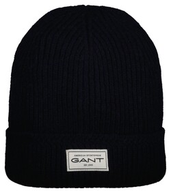 Gant Wool Knit Beanie Muts Avond Blauw