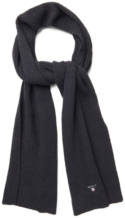 Gant Wool Knit Scarf Sjaal Zwart