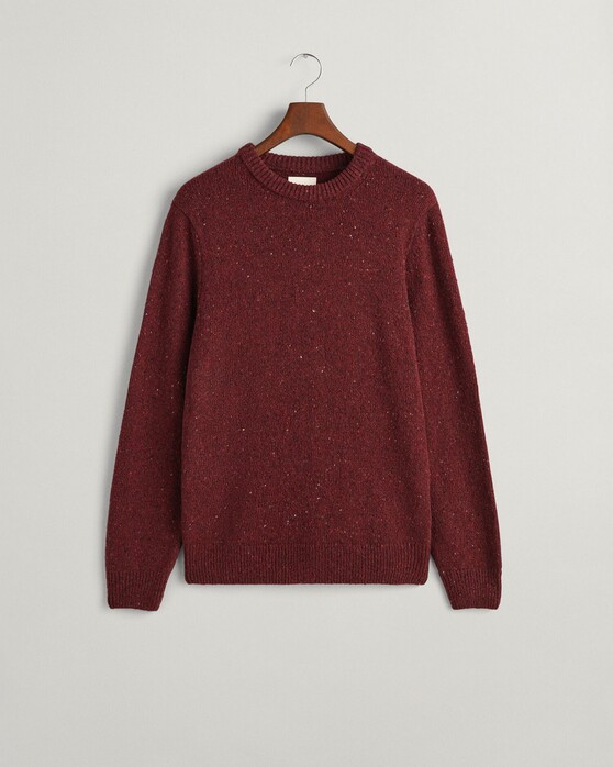 Gant Wool Neps Crew Neck Lambswol Mix Pullover Plumped Red