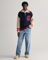 Gant Wool Neps Letterman Half-Zip Labswool Mix Pullover Evening Blue