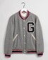 Gant Woolmix Varsity Jacket Dark Grey Melange