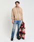 Gant Workwear Hoodie Garment Washed Kangaroo Pocket Pullover Caramel Beige