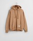 Gant Workwear Hoodie Garment Washed Kangaroo Pocket Trui Caramel Beige