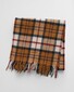 Gant Woven Herringbone Check Merino Wool Scarf Warm Earth