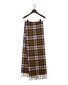 Gant Woven Herringbone Check Merino Wool Scarf Warm Earth