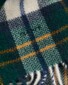 Gant Woven Herringbone Check Merino Wool Sjaal Tartan Green