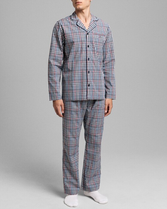 Gant Woven Pajama Set Nightwear Classic Blue
