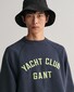 Gant Yach Club Crew Neck Raglan Pullover Evening Blue