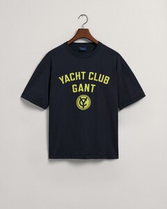 Gant Yacht Club Shirt T-Shirt Avond Blauw