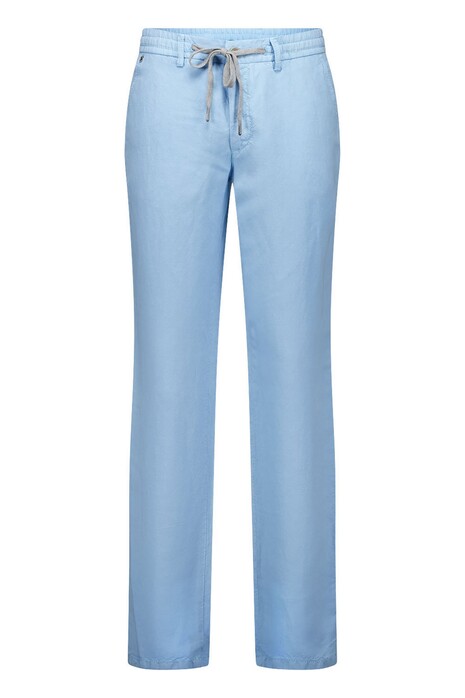 Gardeur Baxter-2 Uni Linen Lyocell Tencel Drawstring Pants Light Blue