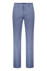 Gardeur Benito Authentic Chino Look Fine Texture Comfort Stretch Broek Midden Blauw