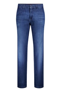 Gardeur Benito Black Rivet Flat-Front Vintage Used Effects Jeans Dark Stone Blue Used