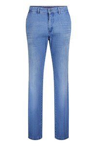 Gardeur Benito Black Rivet Flat-Front Vintage Used Effects Jeans Light Stone Blue Used