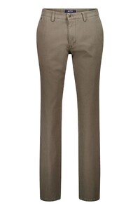 Gardeur Benito Comfort Stretch Soft Touch Basketweave Texture Broek Donker Khaki