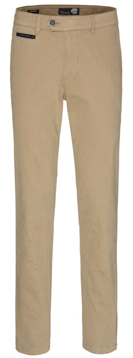 Gardeur Benny-3 Cashmere Cotton Flat-Front Pants Camel