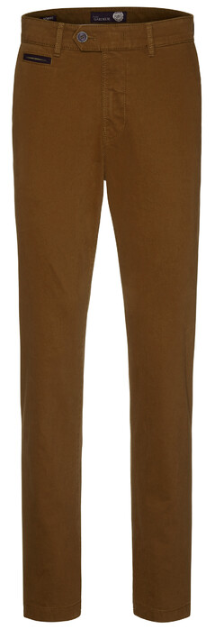 Gardeur Benny-3 Cashmere Cotton Flat-Front Pants Terracotta
